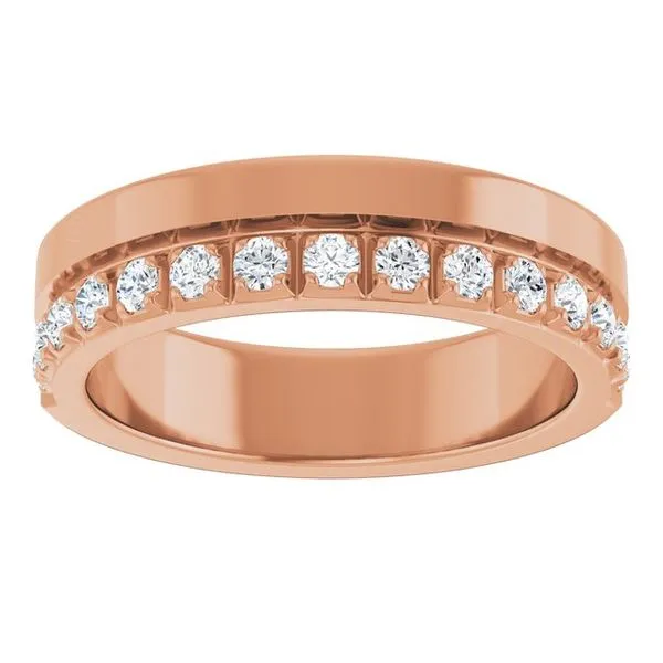 Single Sided Stepped-Edge Anniversary Band Image 3 L & L jewelers Scarborough, ME