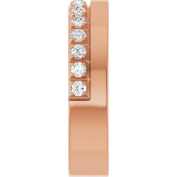 Single Sided Stepped-Edge Anniversary Band Image 4 L & L jewelers Scarborough, ME