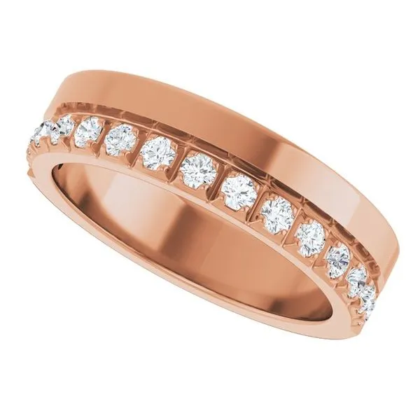 Single Sided Stepped-Edge Anniversary Band Image 5 L & L jewelers Scarborough, ME