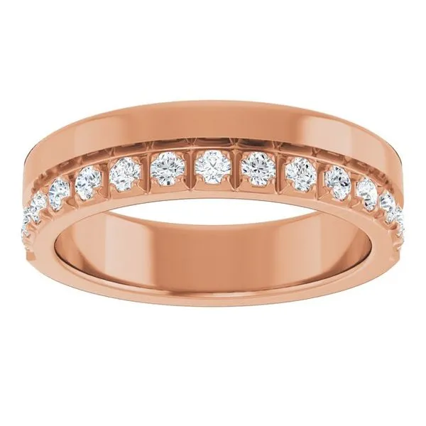 Single Sided Stepped-Edge Anniversary Band Image 3 L & L jewelers Scarborough, ME