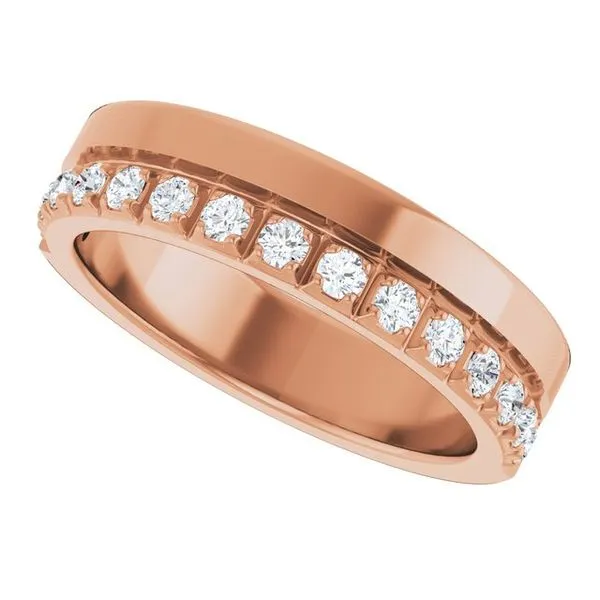 Single Sided Stepped-Edge Anniversary Band Image 5 L & L jewelers Scarborough, ME