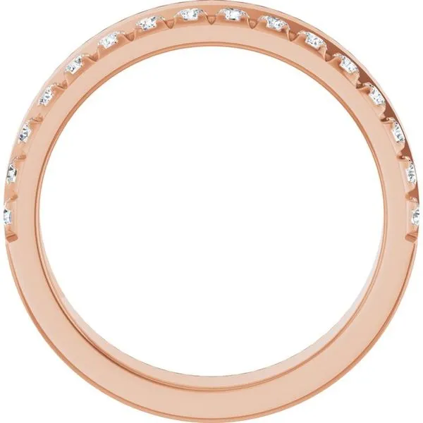 Single Sided Stepped-Edge Anniversary Band Image 2 L & L jewelers Scarborough, ME