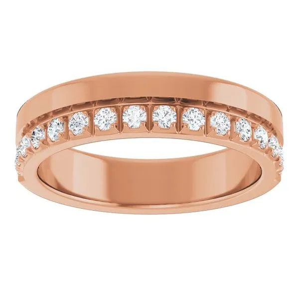 Single Sided Stepped-Edge Anniversary Band Image 3 L & L jewelers Scarborough, ME