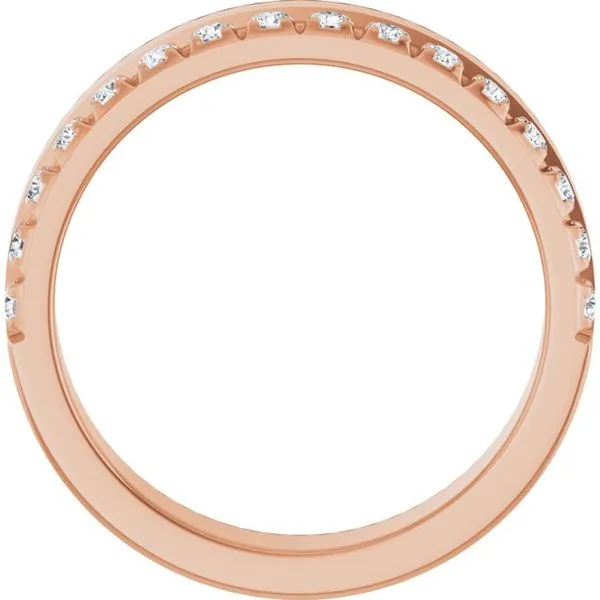 Single Sided Stepped-Edge Anniversary Band Image 2 Allain's Jewelry New Iberia, LA