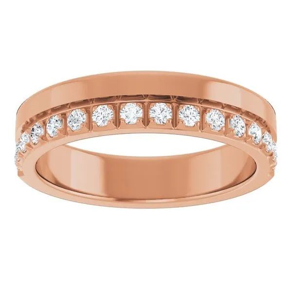 Single Sided Stepped-Edge Anniversary Band Image 3 Allain's Jewelry New Iberia, LA