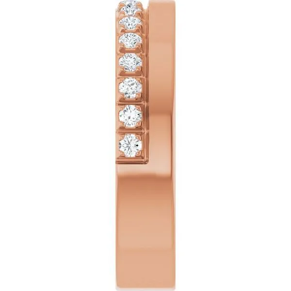 Single Sided Stepped-Edge Anniversary Band Image 4 Allain's Jewelry New Iberia, LA