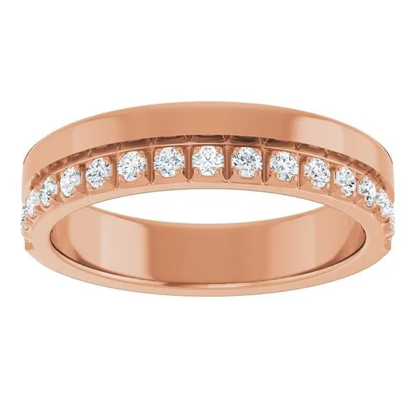 Single Sided Stepped-Edge Anniversary Band Image 3 L & L jewelers Scarborough, ME