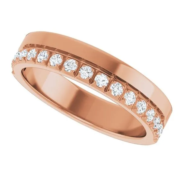 Single Sided Stepped-Edge Anniversary Band Image 5 L & L jewelers Scarborough, ME