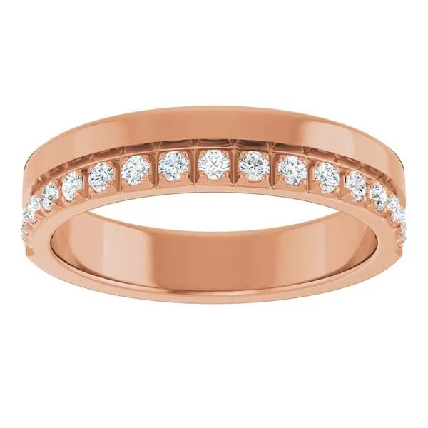 Single Sided Stepped-Edge Anniversary Band Image 3 Allain's Jewelry New Iberia, LA