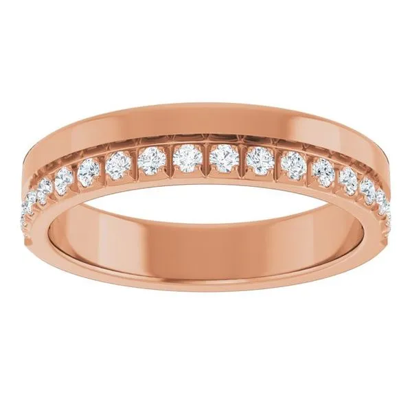 Single Sided Stepped-Edge Anniversary Band Image 3 L & L jewelers Scarborough, ME