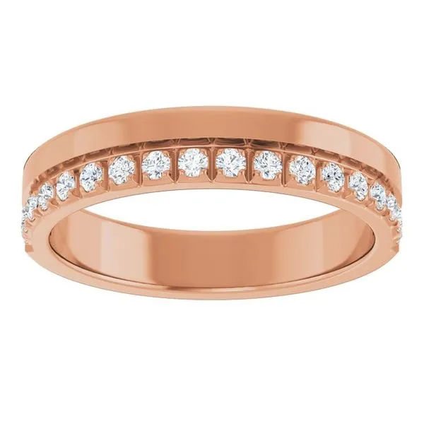 Single Sided Stepped-Edge Anniversary Band Image 3 Allain's Jewelry New Iberia, LA