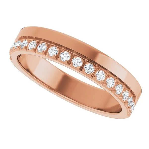 Single Sided Stepped-Edge Anniversary Band Image 5 Allain's Jewelry New Iberia, LA