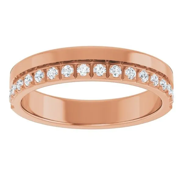 Single Sided Stepped-Edge Anniversary Band Image 3 Allain's Jewelry New Iberia, LA