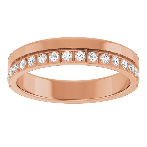 Single Sided Stepped-Edge Anniversary Band Image 3 L & L jewelers Scarborough, ME