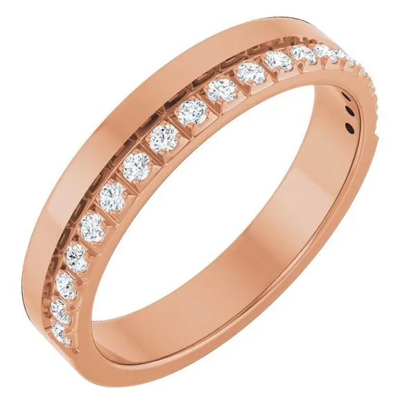 Single Sided Stepped-Edge Anniversary Band L & L jewelers Scarborough, ME