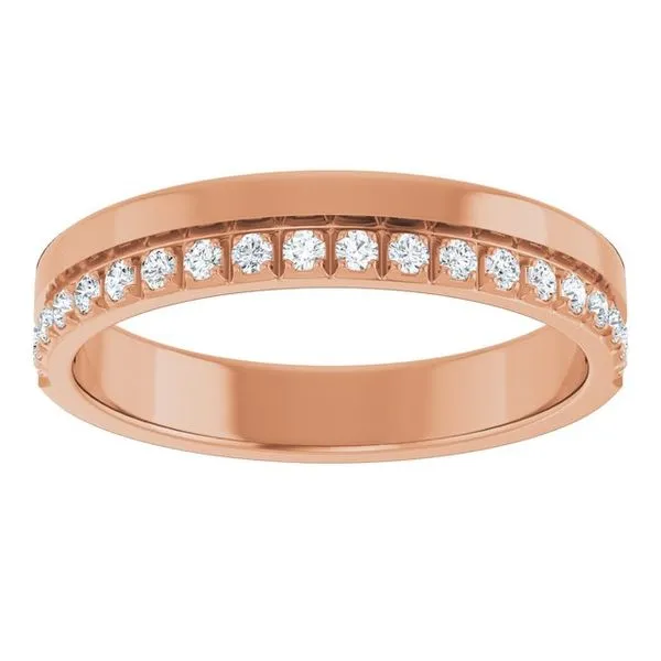 Single Sided Stepped-Edge Anniversary Band Image 3 Allain's Jewelry New Iberia, LA