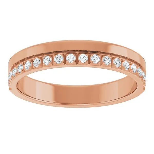 Single Sided Stepped-Edge Anniversary Band Image 3 L & L jewelers Scarborough, ME