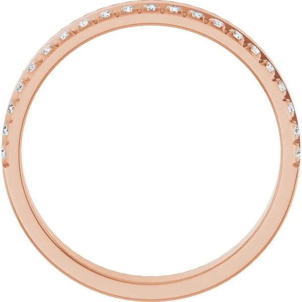 Single Sided Stepped-Edge Anniversary Band Image 2 L & L jewelers Scarborough, ME