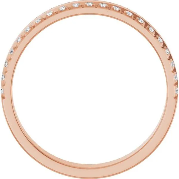 Single Sided Stepped-Edge Anniversary Band Image 2 L & L jewelers Scarborough, ME