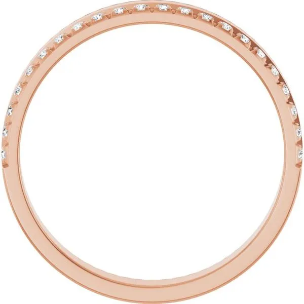 Single Sided Stepped-Edge Anniversary Band Image 2 L & L jewelers Scarborough, ME