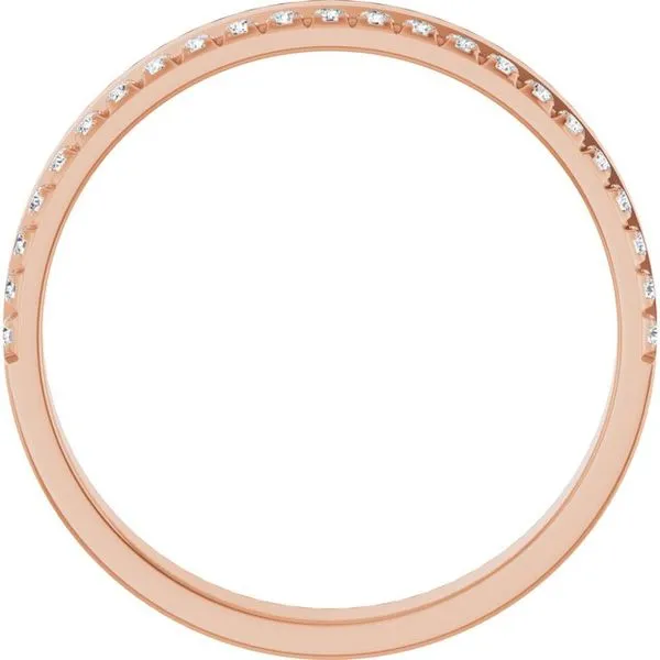 Single Sided Stepped-Edge Anniversary Band Image 2 L & L jewelers Scarborough, ME