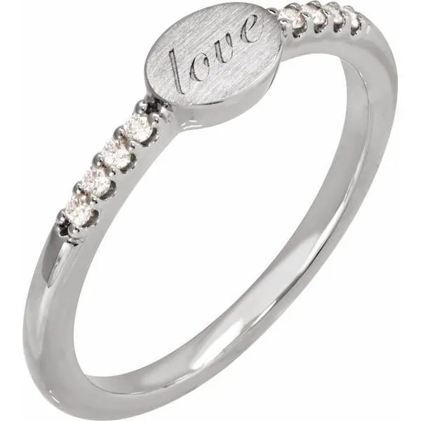 Engravable Accented Signet Ring Shipley's Fine Jewelry Hampstead, MD