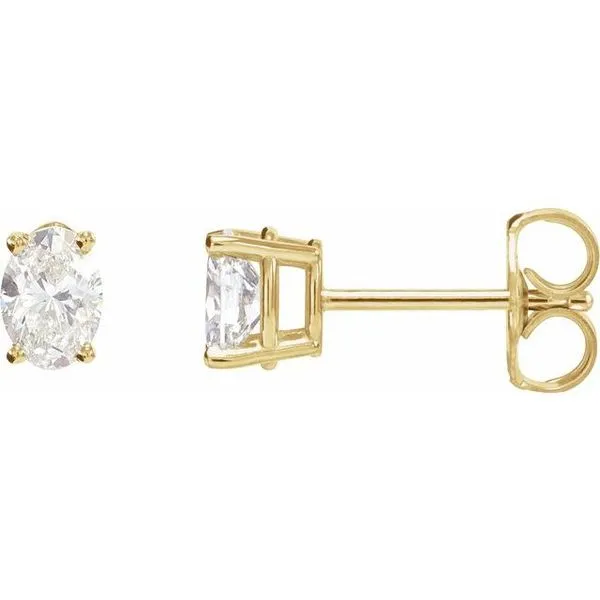 Oval 4-Prong Lightweight Stud Earrings Moseley Diamond Showcase Inc Lexington, SC