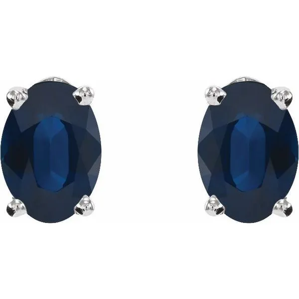 Oval 4-Prong Lightweight Stud Earrings Image 2 D'Errico Jewelry Scarsdale, NY