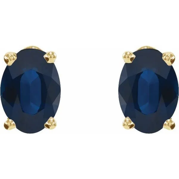 Oval 4-Prong Lightweight Stud Earrings Image 2 Long Jewelers Chesapeake, VA