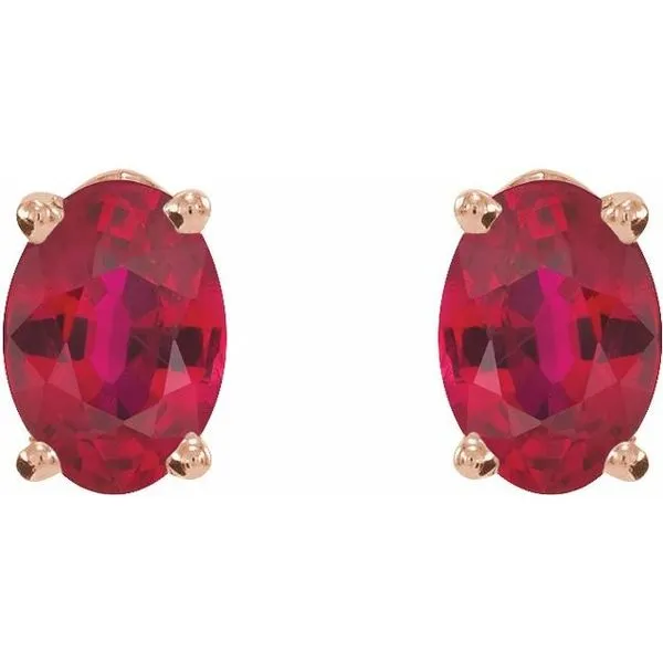 Oval 4-Prong Lightweight Stud Earrings Image 2 Long Jewelers Chesapeake, VA