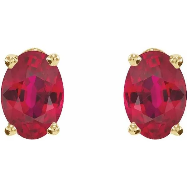 Oval 4-Prong Lightweight Stud Earrings Image 2 D'Errico Jewelry Scarsdale, NY