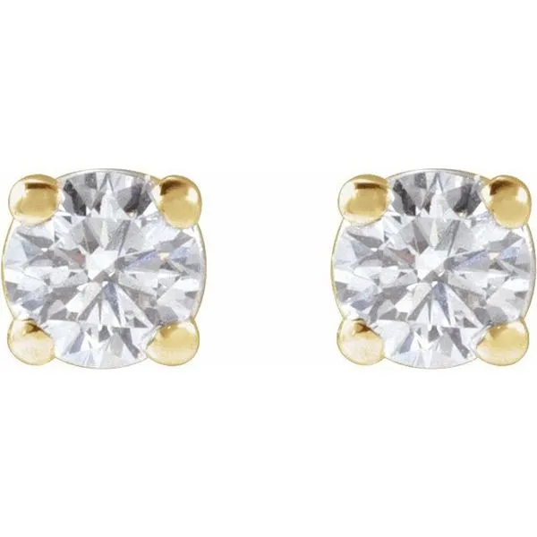 Round 4-Prong Lightweight Stud Earrings Image 2 G.G. Gems, Inc. Scottsdale, AZ