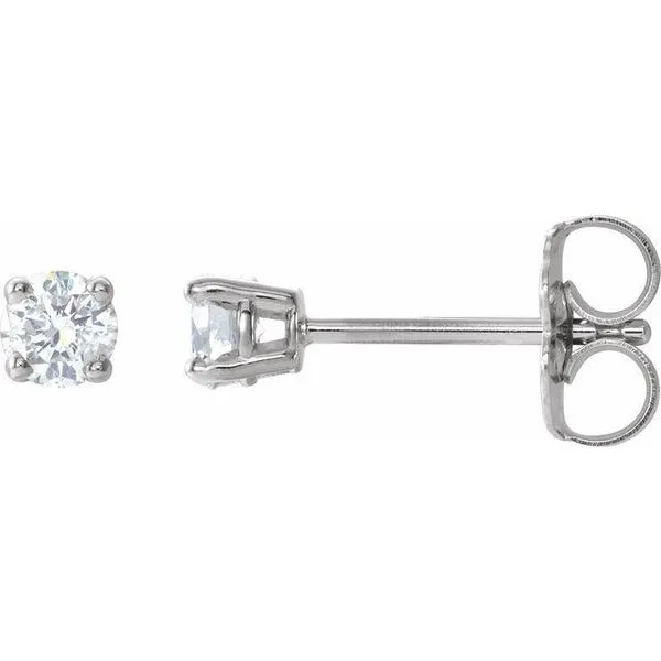 Round 4-Prong Lightweight Stud Earrings J. West Jewelers Round Rock, TX