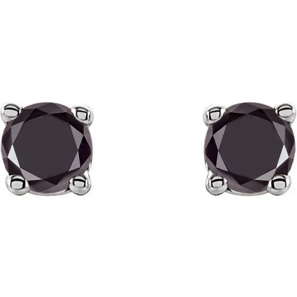 Round 4-Prong Lightweight Stud Earrings Image 2 Rick's Jewelers California, MD