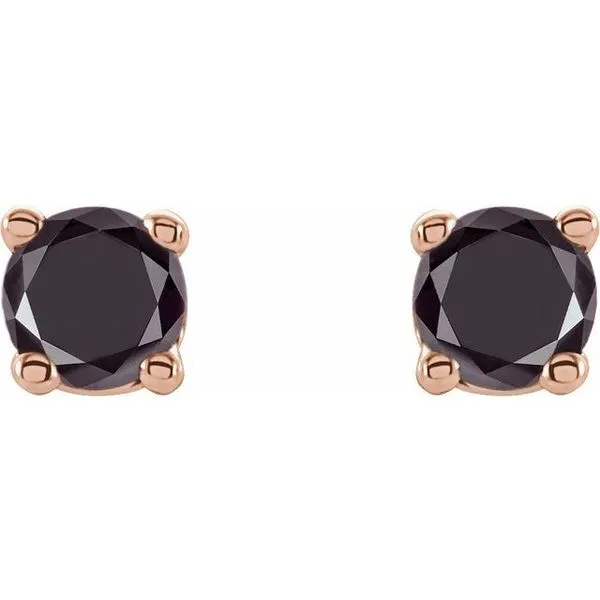 Round 4-Prong Lightweight Stud Earrings Image 2 Hopman Jewelers Elkhart, IN