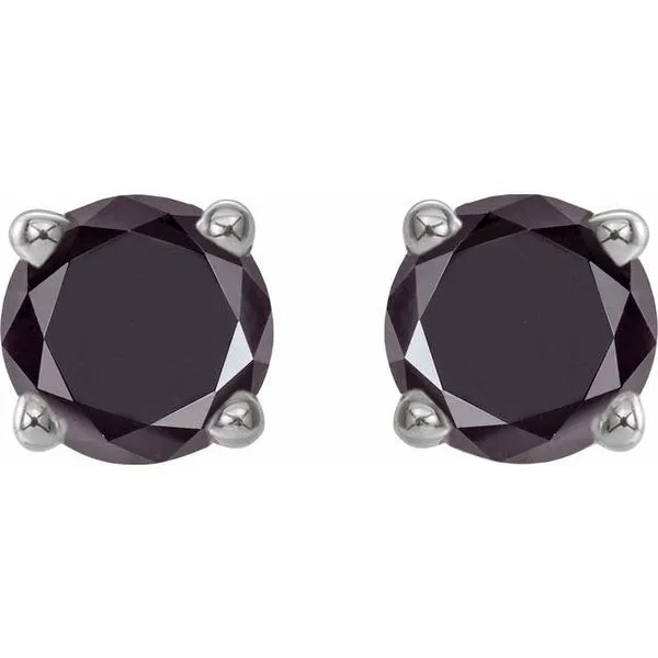 Round 4-Prong Lightweight Stud Earrings Image 2 Boyd Jewelers Wesley Chapel, FL