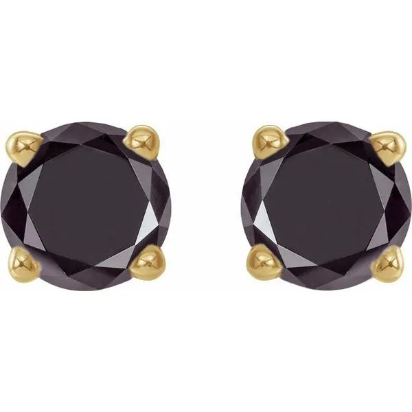 Round 4-Prong Lightweight Stud Earrings Image 2 Hopman Jewelers Elkhart, IN