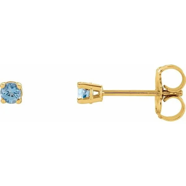 Round 4-Prong Lightweight Stud Earrings Blue Heron Jewelry Company Poulsbo, WA