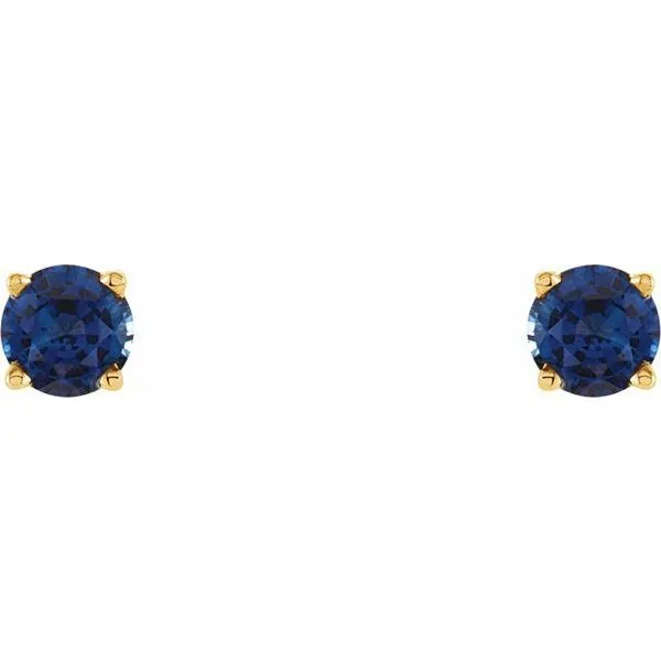 Round 4-Prong Lightweight Stud Earrings Image 2 Blue Heron Jewelry Company Poulsbo, WA