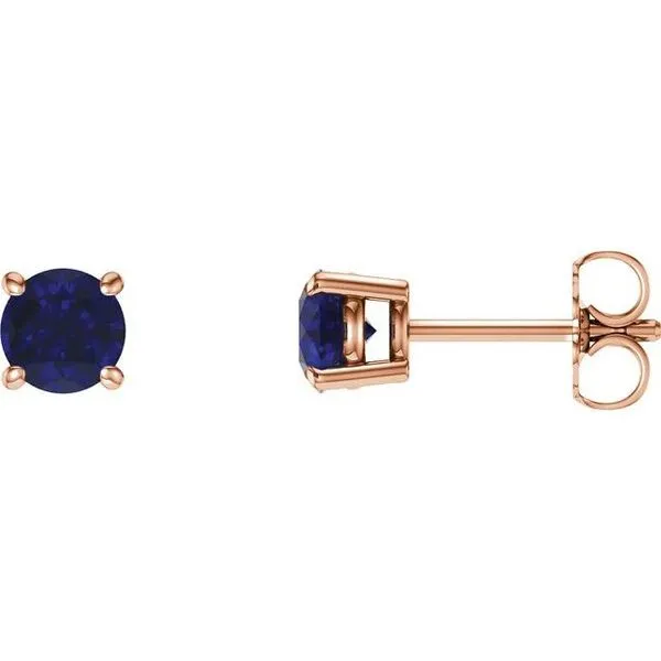 Round 4-Prong Lightweight Stud Earrings Blue Heron Jewelry Company Poulsbo, WA