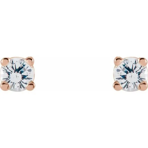 Round 4-Prong Lightweight Stud Earrings Image 2 Rebel Diamonds New Hampton, IA