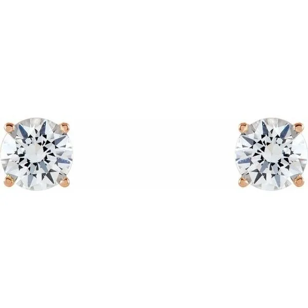 Round 4-Prong Lightweight Stud Earrings Image 2 Rebel Diamonds New Hampton, IA