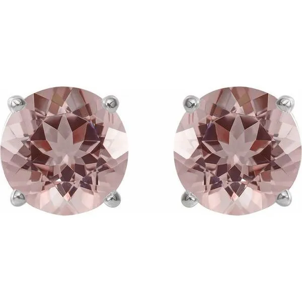 Round 4-Prong Lightweight Stud Earrings Image 2 Becky Beck's Jewelry DeKalb, IL
