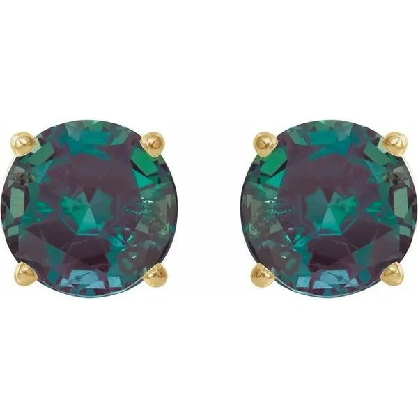 Round 4-Prong Lightweight Stud Earrings Image 2 Rasmussen Jewelers Spanish Fork, UT