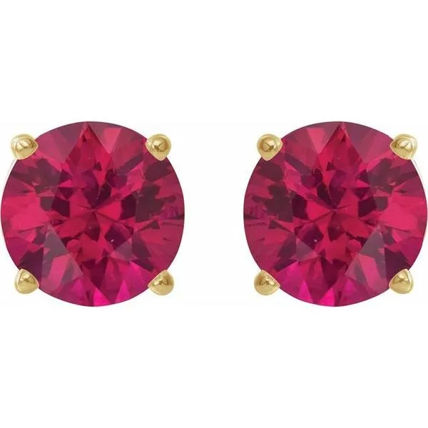 Round 4-Prong Lightweight Stud Earrings Image 2 Jim's Jewelers Tyler, TX