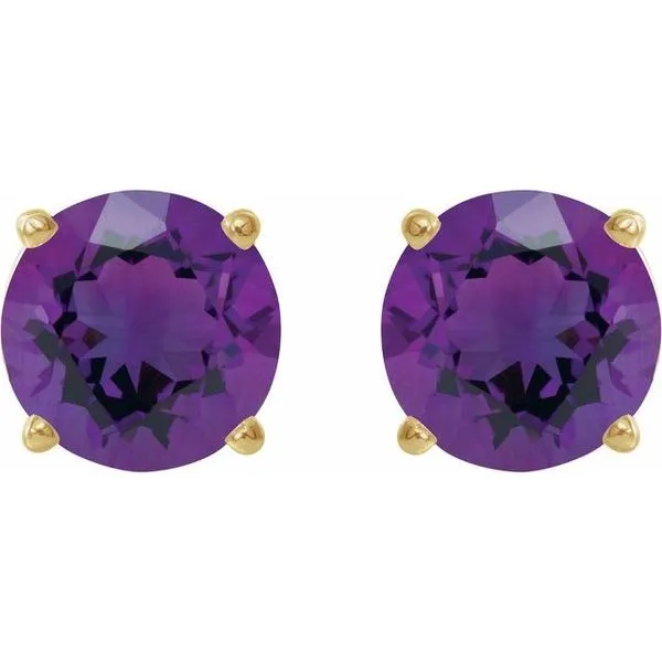 Round 4-Prong Lightweight Stud Earrings Image 2 Gysbers Jewelry Waupun, WI