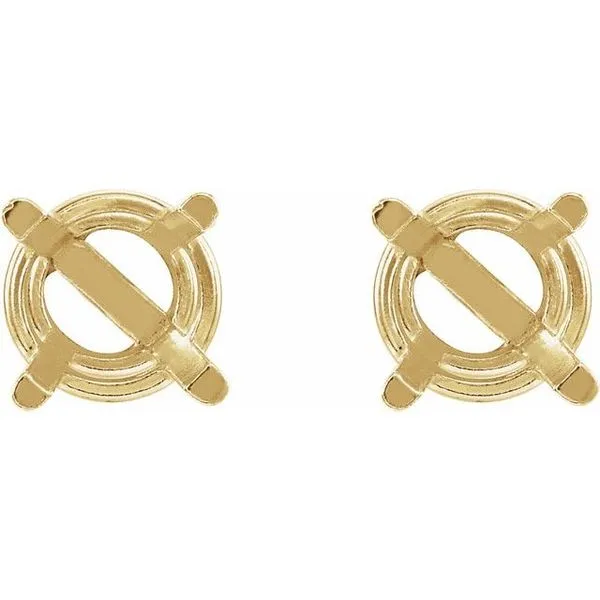 Round 4-Prong Lightweight Stud Earrings Image 2 Shipley's Fine Jewelry Hampstead, MD