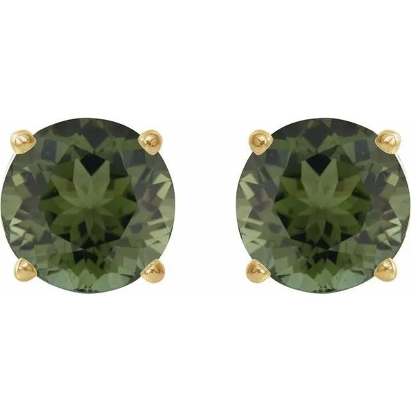 Round 4-Prong Lightweight Stud Earrings Image 2 Milan's Jewelry Inc Sarasota, FL