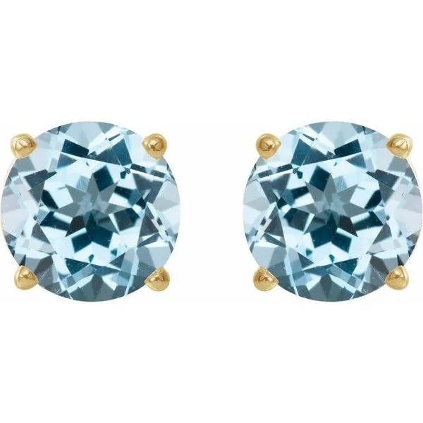 Round 4-Prong Lightweight Stud Earrings Image 2 Cravens & Lewis Jewelers Georgetown, KY