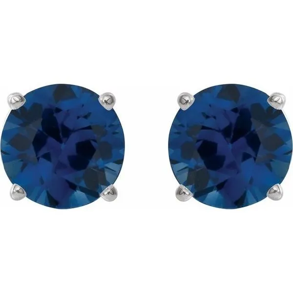 Round 4-Prong Lightweight Stud Earrings Image 2 Rasmussen Jewelers Spanish Fork, UT